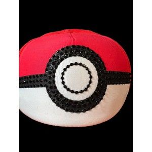 Pokemon Hat Pokeball Snapback Youth Hat Cap Nintendo Sequined